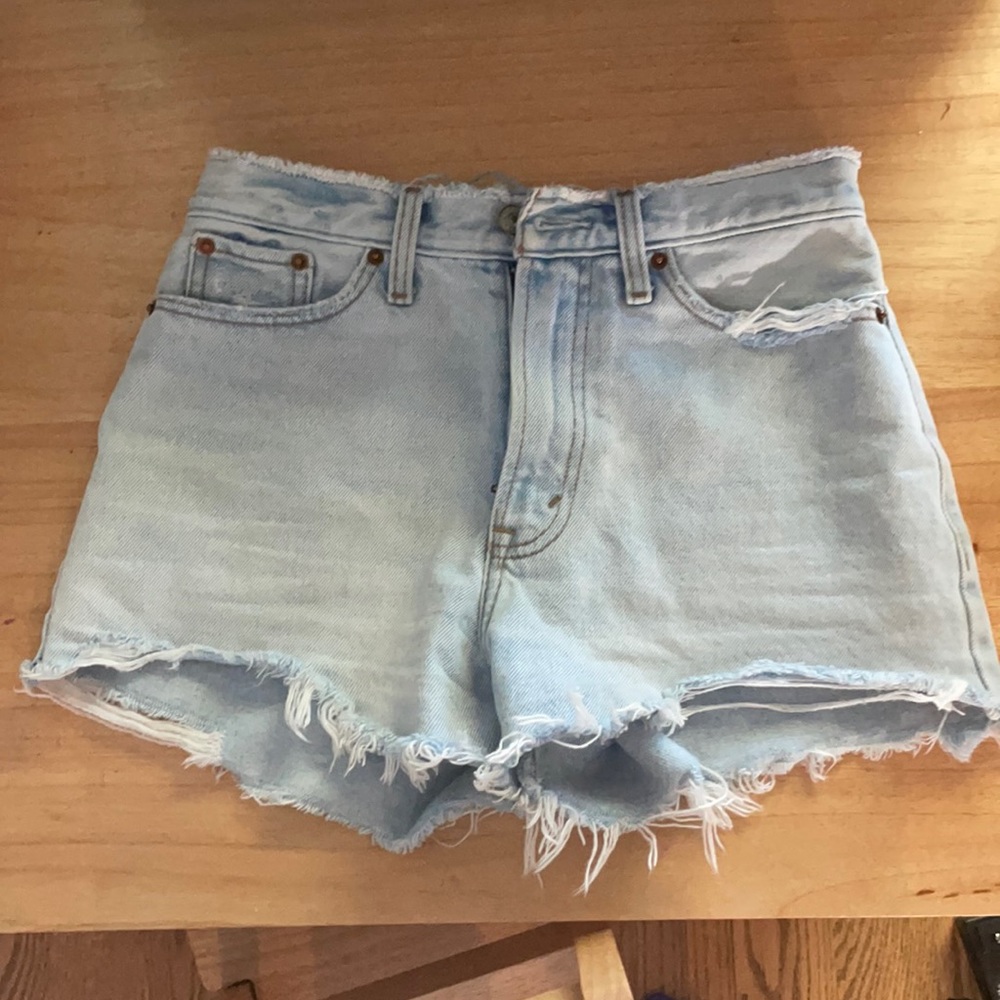 Abercrombie and Fitch high rise cut off shorts